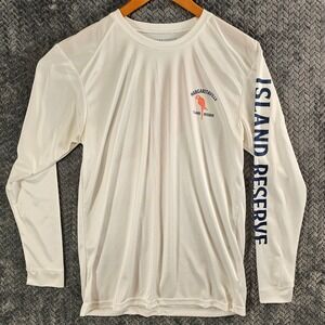 Margaritaville Island Reserve Mens Long Sleeve Shirt UPF 50+ Parrot White Medium